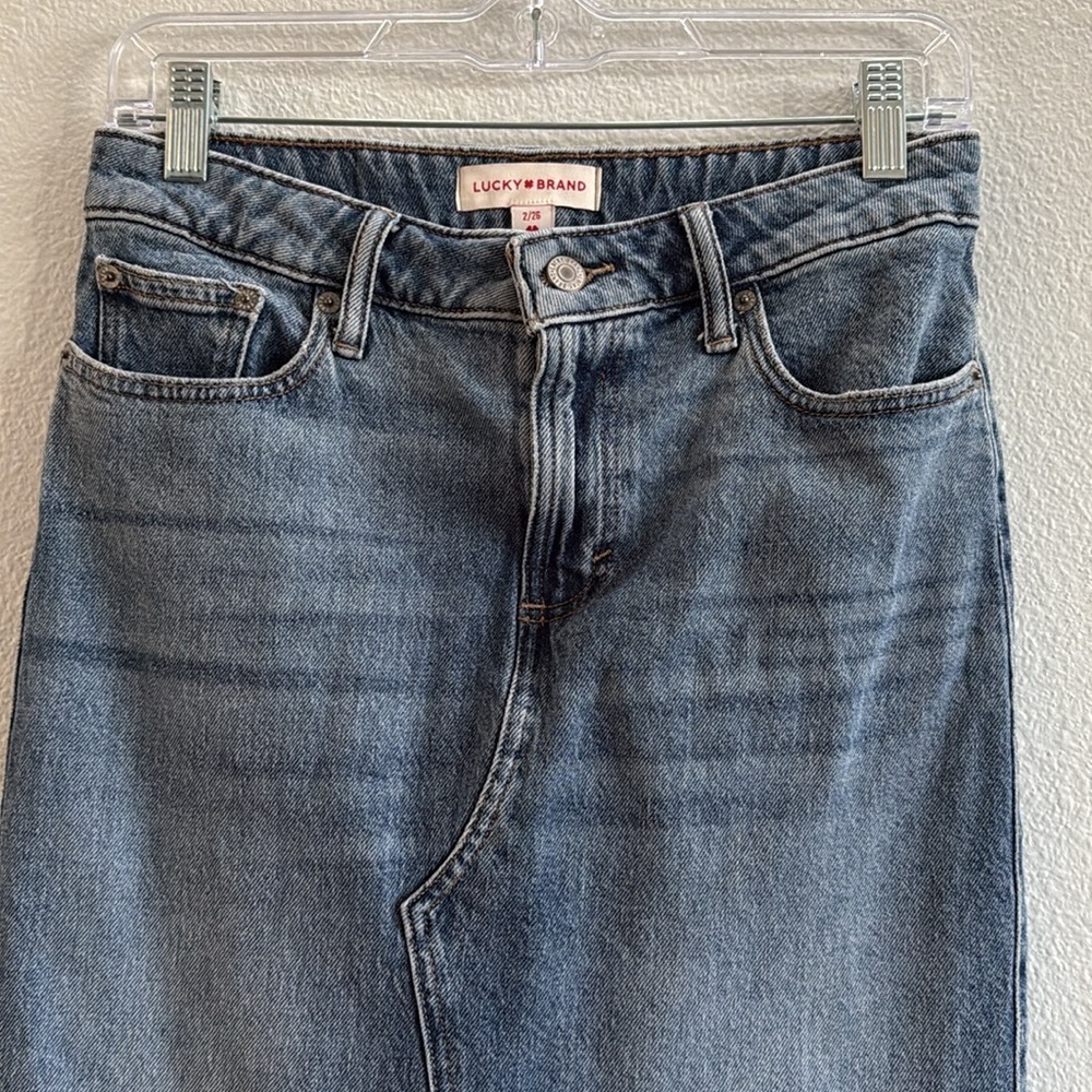 Lucky Brand Denim Midi Skirt Size 2|26 - Picture 3 of 7
